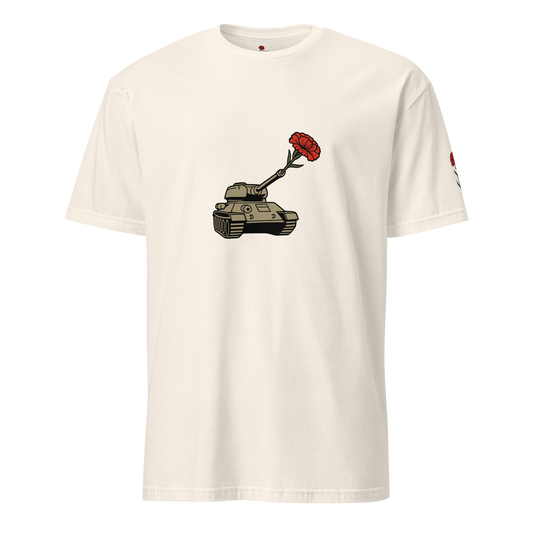 T-Shirt Unissex “Canhão e Flor” | Algodão Sustentável