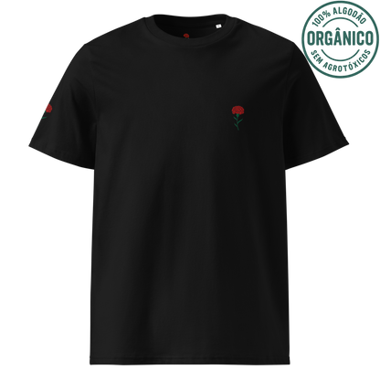 T-Shirt Unissex Algodão Orgânico “Cravo Duplo Bordado” | Sustentável